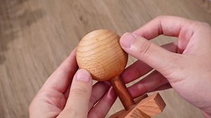 Wood Deep Tissue Massage Tool Hip Hook for Psoas Release, 4-Position Lock 3 Paired Interchangeable Heads (Horn/Cone/Sphere) Wooden Hip Flexor Release Tool Under 2lbs Portable for Home Gym