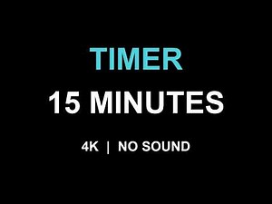 15 Minute Timer - Quarter Hour Silent Countdown - 4K No Sound