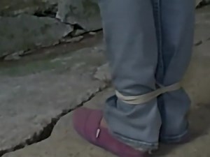 GIRL IS TIED UP [Arms above head] VERY SEXY AND HOT!!