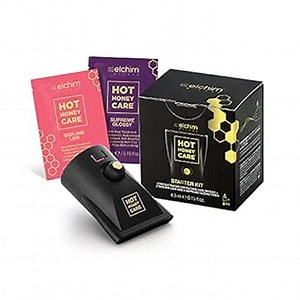 Elchim Hot Honey Care: Anti Frizz and Hair Gloss System for Dry/Damaged Hair, Hair Serum and Blow Dry Starter Kit, Hair Dryer Concentrator Compatible with Elchim Compact Hair Dryers