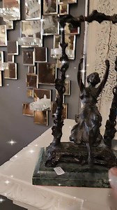 Art Nouveau brass lady on swing, I have 2 $160 each #artnouveauladyonswing | The Garage & The Garage Girls - Antiques, Suffern, NY