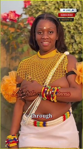 Zulu maidenhood through traditional Umhlanga attire display #shorts #culture #traditional #zulu
