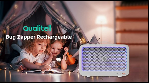 Bug Zapper Dusk to Dawn, Indoor Mosquito Zapper with Octenol Lure, Cordless Fly Trap Rechargeable Mosquito Killer Lamp for Camping Patio Office Restaurant