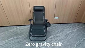 Outdoor Pool Chairs Folding Zero Gravity Single Sleeping Chair Sun Loungers with Tablet Arm