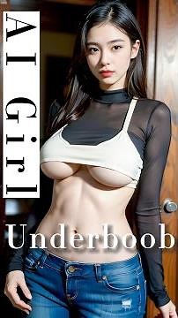 4K, AI art Underboob fashion lookbook