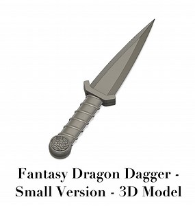 Fantasy Dragon Dagger (small Version) | 3D Model - Etsy