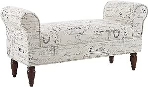 Linon Lillian Bench, Linen