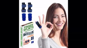 Trigger Finger Splint in Black - Set of 2 Splints & 2 Sleeves - Pain & Arthritis Relief - Brace for Trigger, Mallet & Broken Finger - Index, Middle, Ring - Adjustable Support for Injury & Sprain