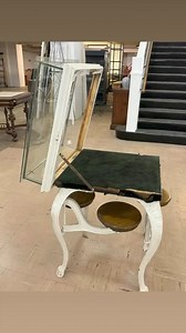 Antique ice cream parlor table $3500 Hooker furniture set with glass pedestal table and 4 chairs - $4200 | Recycled Treasurez