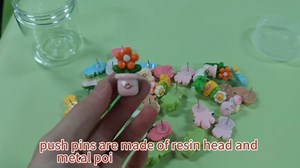 30 PCS Decorative Cute Push Pins, Plants Succulent Push Pins for Bulletin Board, Photo Wall, Whiteboard, Cork Board, Office or Home (Multiple Styles)