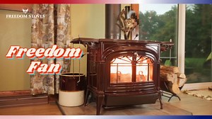 Heat Powered Stove Fan – 14" 4-Blade Non-Electric Thermal Fan for Wood, Pellet, & Log Burners | 348 CFM Airflow, Silent Operation | Freedom Stoves Compatible