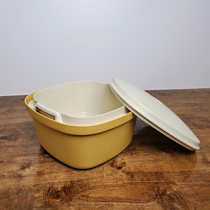 Tupperware Harvest Gold Microwave Steamer Cooker Square #888 Rice Veggies - Etsy Australia