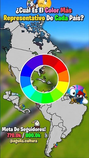 ¿Cuál Es El Color Más Representativo De Cada País? 🎨🤔🖌#map #geography #countryballs #mapper #short