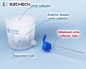[100 Pack] EZCHECK Midstream Urine Collection Device, Urine Cup, Mid-Stream Urine Specimen Tube(10mL) for Pregnancy Test, Ovulation Test, pH Test