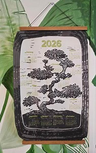 2026 Serenity Bonsai Wall Calendar - Etsy