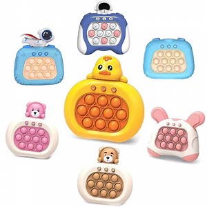 [Hot Item] Fast Push Game Pop It Light up Fidget Toy The Fidget Game Quick Push Bubble Game for Educational and Memory Growth Speed Push