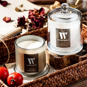 [Hot Item] 120ml 210ml 390ml 720ml Cylinder Retro Customized Colored Candle Jars with Glass Covers