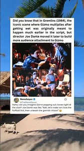 Gremlins (1984), the iconic scene where Gizmo multiplies after getting wet