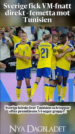 Sverige fick VM-fnatt direkt - femetta mot Tunisien