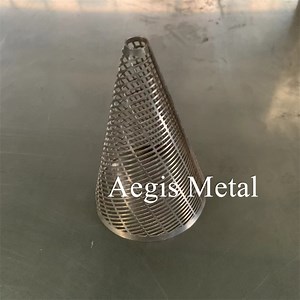 [Hot Item] Filtro colador cónico de malla metálica perforada de acero inoxidable con agujero cuadrado 304