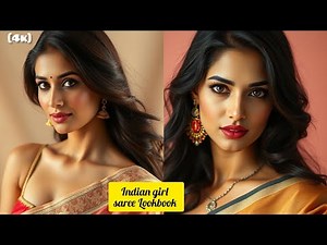 [4k] Indian Girl Saree Lookbook - Ai Beautiful Indian Model - model photoshoot - 4k vs Hd #saree