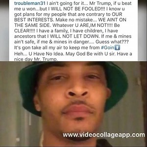 @troubleman31 has a message for @realdonaldtrump  #tip #ti #troubleman #donaldtrump #republicanfrontrunner #presidentialelection #pleasegetoutandvote | 2fnjuicy | Facebook