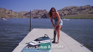 SereneLife Inflatable Stand Up Paddle Board - Wide Stable Design, Non-Slip Deck for Adults & Youth with Premium Paddle Board Accessories: Carry Bag, Dual Action Pump, Paddle, Ankle Leash
