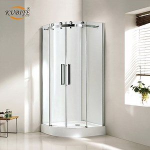 [Hot Item] 6mm 8mm Tempered Glass Tray Half Round Shape Circular Cubicle Cheap Shower Enclosure
