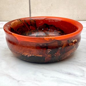 Decorative Bowl Made of Black Poplar and Epoxy Resin - Etsy