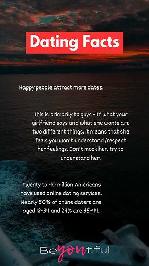 Dating Facts #datingfacts #dating #love #couples #relationships #facts #onlyfacts #dailyfacts | Beyoutiful