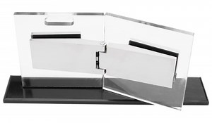 [Hot Item] OEM Frameless SUS 304-Stainless-Steel Shower Enclosure Bathroom Hardware Heavy Duty Glass-to-Glass 180 Degree Door Hinge