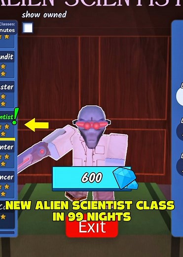new alien scientist class in 99 nights | 99 nights new update | 99 nights alien revenge #99nightsintheforest #99nightsintheforestroblox #99nightsupdate #99nights #roblox