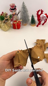 12K views · 40 reactions | Easy craft tutorial for Santa hat garland✨ | Lilyon DIY | Facebook