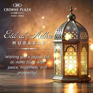 From all of us at Crowne Plaza Dubai Deira, may your Eid be filled with happiness, peace, and prosperity. We hope this special occasion brings you closer to your loved ones and fills your heart with gratitude. Eid Mubarak!🌟 #EidAdha #EidMubarak #Dubai #UAE #IHG #CrownePlaza #Hotel #Hotels #Hospitality | Crowne Plaza Dubai - Deira