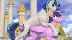 Twilight Sparkle and Shining Armor 3D