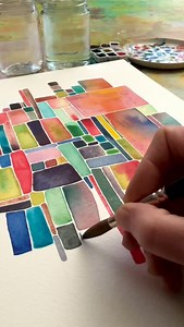 Continuing with this palette of coral, green earth, Indanthrone blue, red ochre, French ultramarine and others in varying proportions. Ambient sounds - Cutting Branches for a Temporary Shelter, by Penguin Cafe Orchestra, and Sheffield’s River Don outside my window. Slowly painting softly ordered edges, then filling spaces with loose wet pigment is endlessly captivating. It’s like the lack of form enhances the colour meditation - - - - - - - - - #slowdown #inthemoment #colourmeditation #mindfulpr