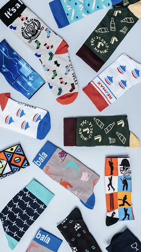 CUSTOM SOCKS ⚡️ Our Sexy Socks are top notch quality and can be customised with your chosen colours, patterns and logos – perfect for corporate gifting, marketing campaigns or epic team merch. The possibilities are endless! Plus, our turnaround time is super quick 👊 | Sexy Socks