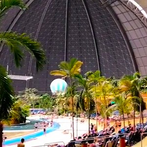 This tropical oasis is inside an old airship hangar. | Insider Travel