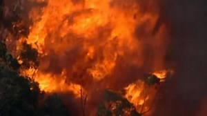 From the air: Fire engulfs Australian bush