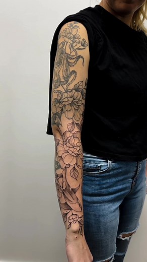 Ocean Themed Sleeve Tattoo Design for Madi