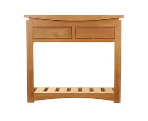 [Hot Item] Contemporary Oak Console Table with 1 Shelf Storage Drawer, Narrow Hallway Dressing Desk for Living Room, Bedroom