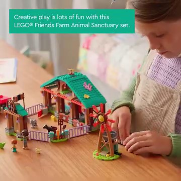 Aliya, Kaya and Ben are working hard at Heartlake City Farm. Can you help them drive the tractor, harvest vegetables and pick strawberries for the jelly machine? See the empty jars become jars filled with jelly! Now it’s time to care for the goat,cow and chicken. Look, the chicken has laid some eggs! When it’s time to rest, the friends climb onto the roof and snuggle into their sleeping bags. #ToysRUs #ToysRUsPH #LEGO | Toys"R"Us Philippines