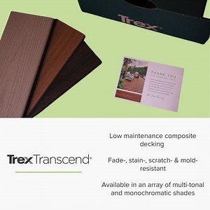 Ready to upgrade your outdoor space with sustainably made decking that will outlast the elements? 🌨️ ☀️ Shop our Transcend® decking samples to discover the Trex difference. | Trex Company