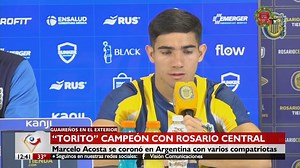 2.2K views · 37 reactions | El guaireño Marcelo Acosta se coronó campeón de la Copa de la Liga Profesional del fútbol argentino con Rosario Central. El equipo venció por 1-0 a Platense en la final. | Visión Comunicaciones | Facebook