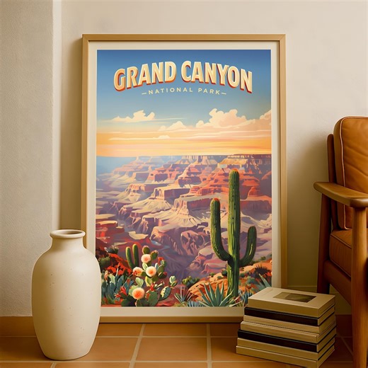 Laissez cette affiche du parc national du Grand Canyon inspirer votre prochaine aventure ou ramenez la beauté naturelle chez vous ! - Etsy France