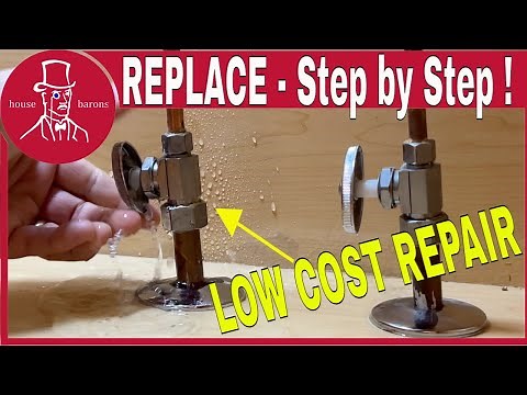 How to Replace a Water Shut Off Valve Under Sink | Water Leaking from Supply Valve