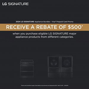 Receive a rebate of $500 when you purchase eligible LG SIGNATURE major appliance products from different categories. https://pbxx.it/rCrm1r | Appliance Corner Inc | Facebook