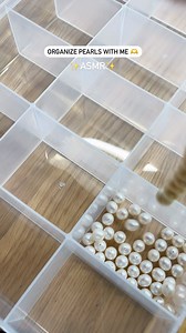 My secret to organizing my beads is keeping all the same type or size gemstones together in a plastic grid container for storage. I can’t wait to fill the empty spots with more pearls which shouldn’t be a problem. 😉 . . . . #pearl #pearls #jewelry #jewellery #handmadejewelry #woman #women #organization #beads #asmr #asmrsounds #etsy #etsyseller #etsyshop #jewelrydesigner #reels #trend #trending #trendingreels | Adria Artistry