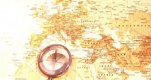 Animation Compass Flickering Map Europe Background Stock Footage Video (100% Royalty-free) 1064208442 | Shutterstock