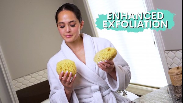XFO Sea Sponge, Natural Yellow Sponge (Medium 4.5in) All Natural Loofah Alternative - Natural Sponges for Bathing, Showering and Exfoliating, All Natural Sponge Loofa - Grown Off The Coast of The USA